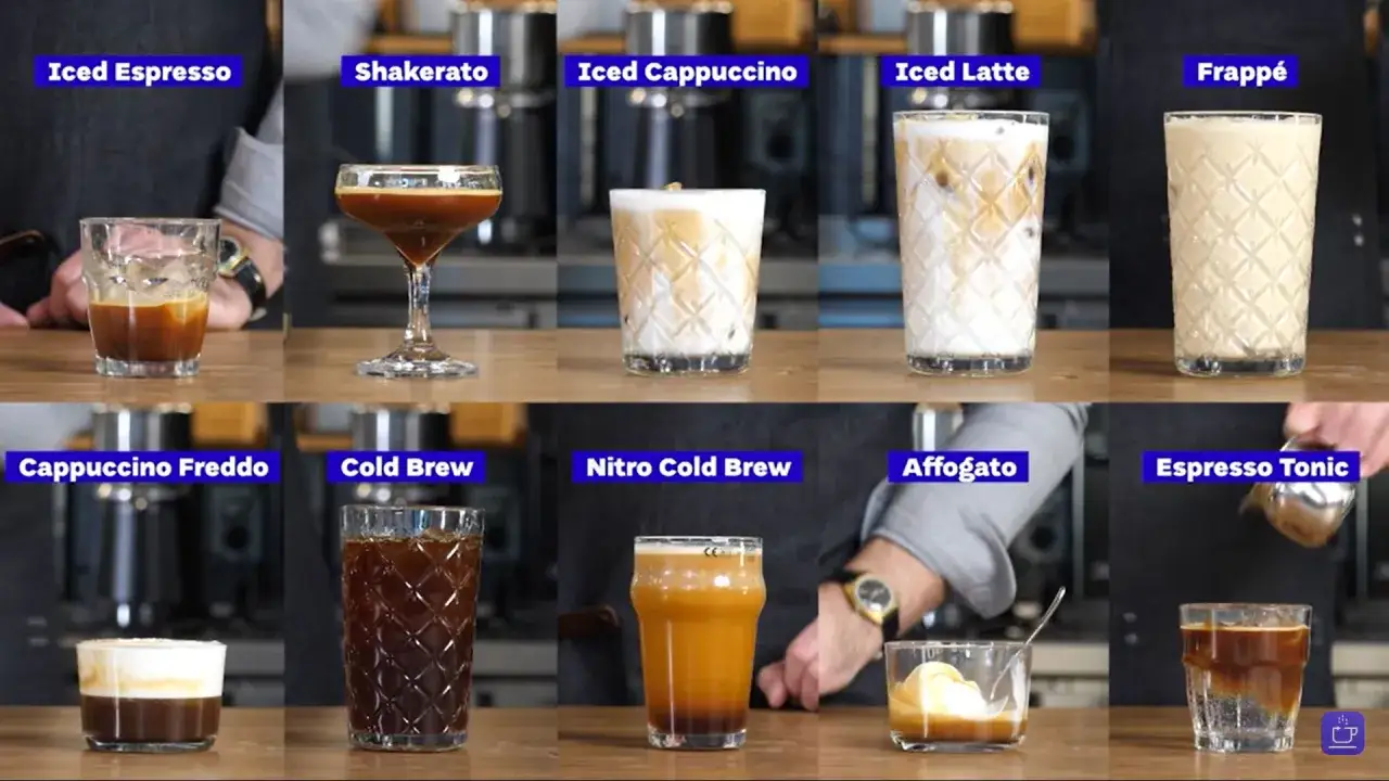 Dieci modi per gustare i caff&egrave; freddi: da un espresso ghiacciato a un cremoso cappuccino freddo, passando per un rinfrescante cold brew.
