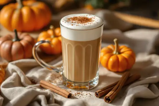Pumpkin latte fatto in casa, cremoso e ben equilibrato